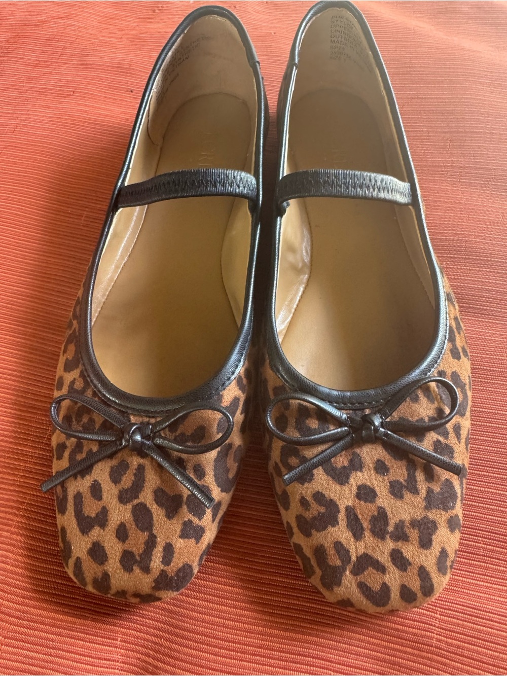J. Crew Leopard Animal Print Mary Jane Flats in Brown & Blk  Size 7 Barely Worn.